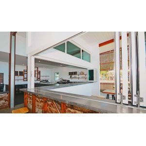 Double Glazed Aluminum Bifold Windows Customized Width High Security