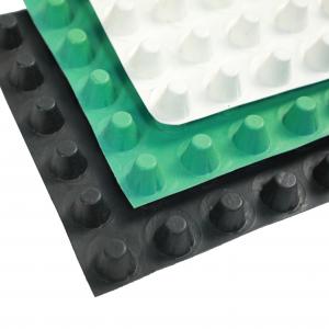 Buy cheap 0.8mm - 2.0mm Plastic Dimpled Drainage Membrane Sheet HDPE Drain Board Membrane product