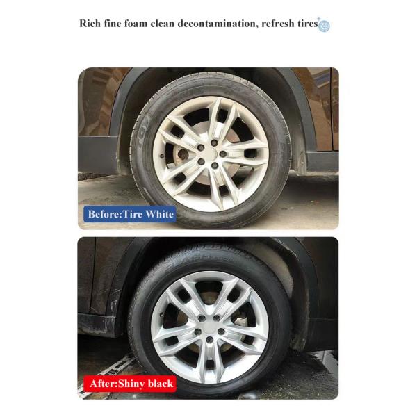 Eco Friendly Tire Cleaner Foam With UV Protection And Streak Free Finish