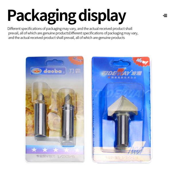 Wood MDF CNC Router Bit 6.35mm 12.7mm V Type Carbide End Mill