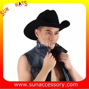 Buy cheap 0372 wool felt cowboy hats for mens, black western cowboy hats product