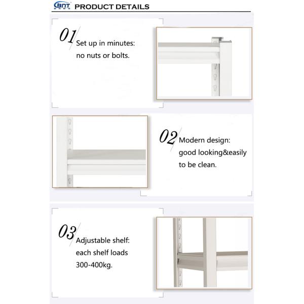 Multi Level Angle Metal Storage Rack Light Duty Boltless Iron Rack