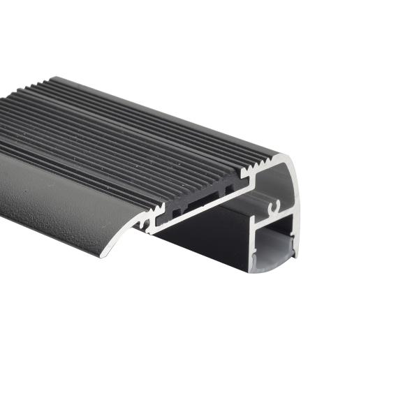 Opal Anodized H27.5mm LED Aluminium Extrusion Profiles Spray Coating