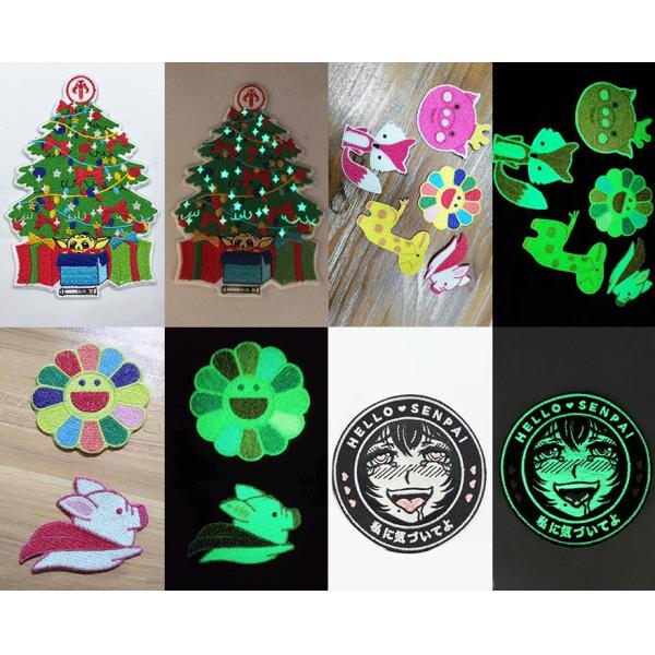 Multiple Logo Acceptable Iron On Embroidered Patches Badges Twill Fabric Custom Size