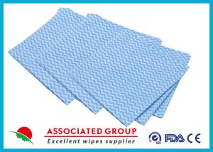 China Printing Non Woven Cleaning Wipes Spunlace Cross Lapping 100% Cotton Folded on sale