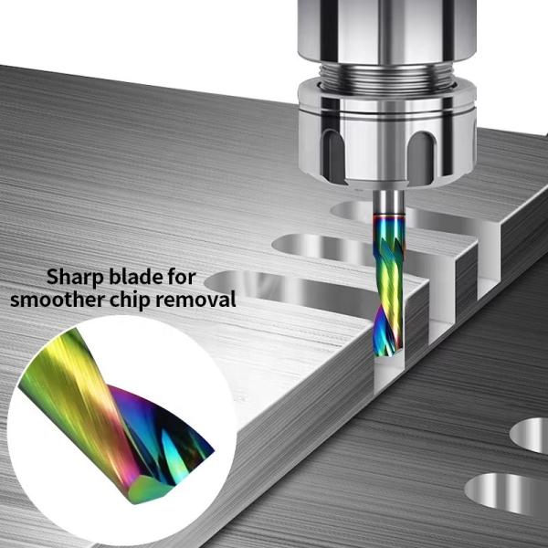 Manufacturer Aluminum Milling Cutter Solid Carbide Single Flute End Mill Cnc Tool Dlc Coating End Mill Aluminum CNC Tools
