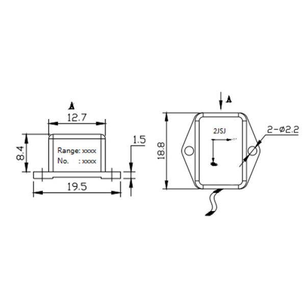 0.5 - 4.5 V Voltage Output Two Axis Accelerometer Acceleration Sensor High Stability