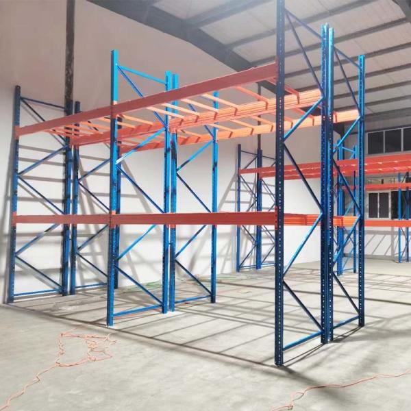 Adjustable warehouse shelving solution with powder-coated finish
