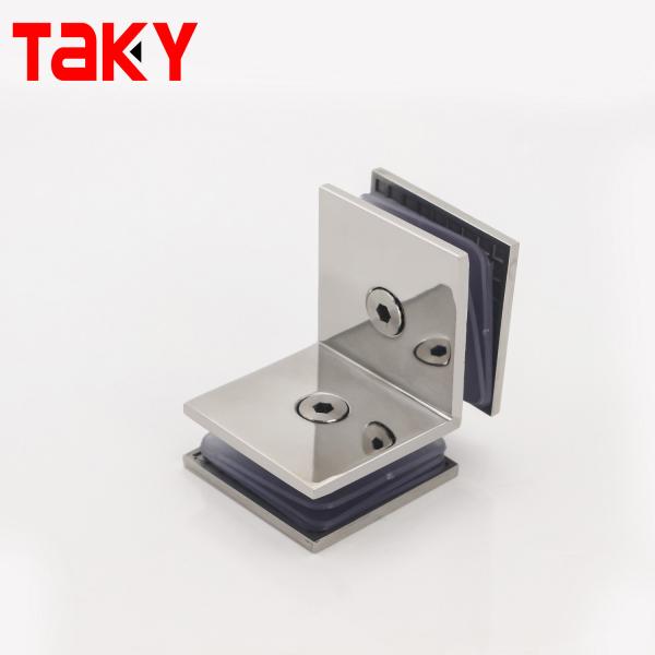 Shower Room Door Corner Clamp Brackets Railing Holder Hinge Tempered Glass Clamps