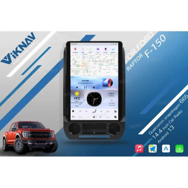 VIKNAV 14.4 " Android Car Radio For Ford F250 F350 F450 2015-2020 Carplay Android Auto