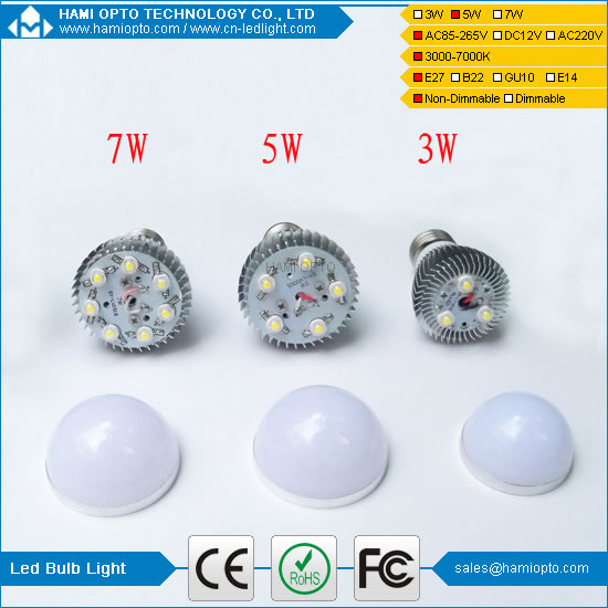 3W Led bulbs light AC85-265V E27 Base Gold housing