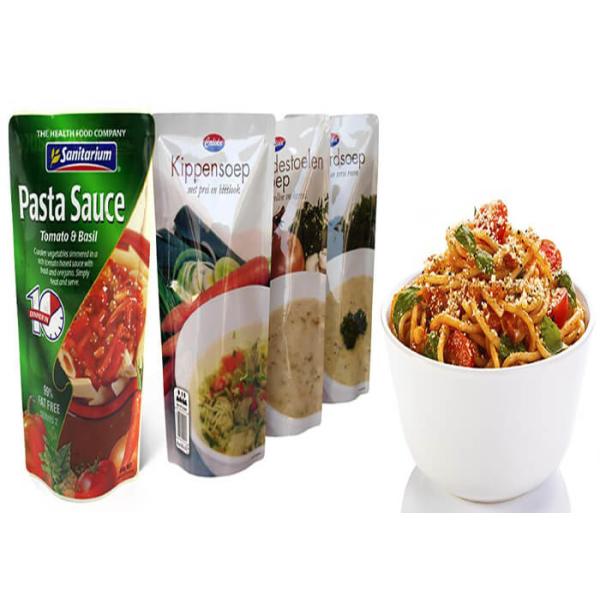 Snack Food Plastic Pouch Packaging / Custom Printed Coffee Bean Sacks Floded Bottom