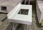 Fire Proof Solid Quartz Countertops Alkali Resistance Customized Size