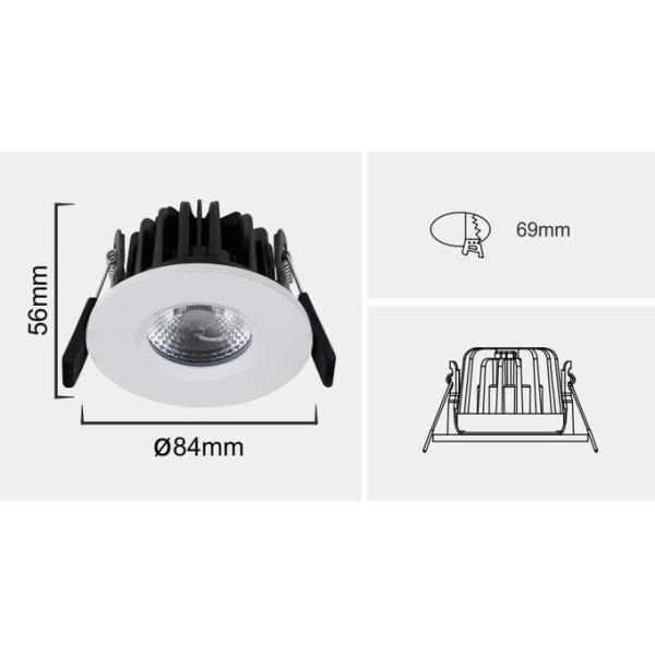 Bezel Interchangeable IP65 Recessed LED Downlight 8W Led Downlights