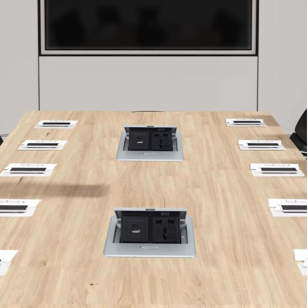 Multifunctional Zinc Alloy Hidden Pop up Table Socket Outlet Box