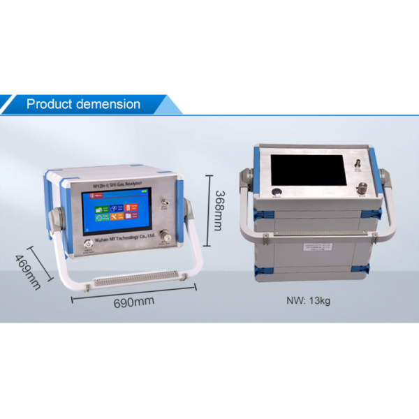 Portable SF6 Gas Analyzer With 0.01 High Accuracy Digital LCD Screen