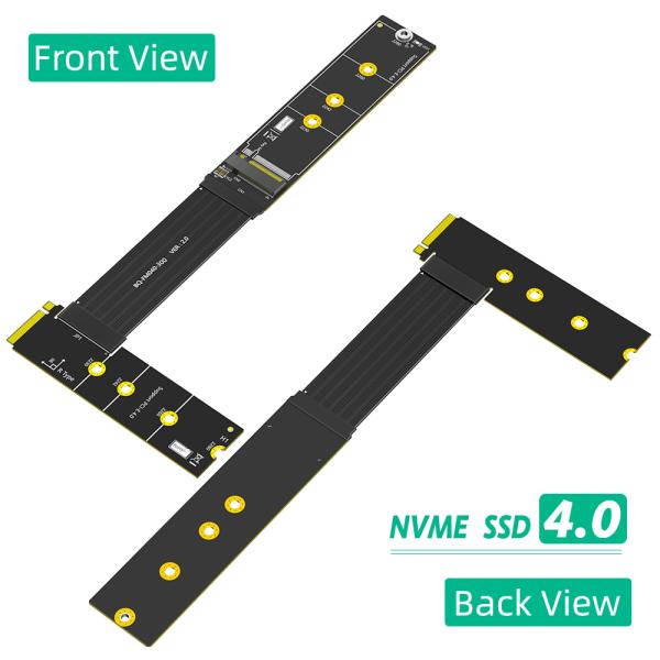 90 Degree M.2 NVMe SSD Extension Cable 64Gbps High Speed
