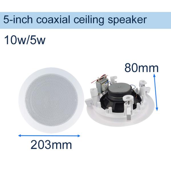 5 Inch 10W/5W Ceiling Speaker Easy Installation Coaxial Speaker OEM ODM Factory Direct Sale