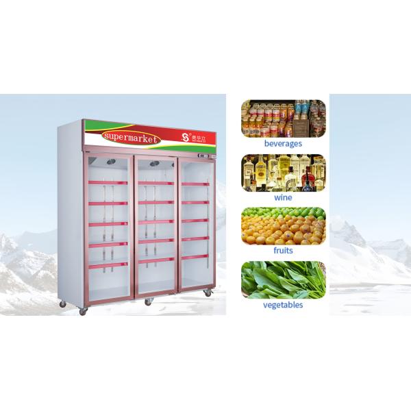 1400L Commercial Display Freezer Air Cooled Supermarket Display Refrigerator