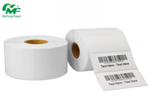 Buy cheap 49*76mm Direct Thermal Label Roll Blank Permanent Adhesive For Barcode Label Printers product