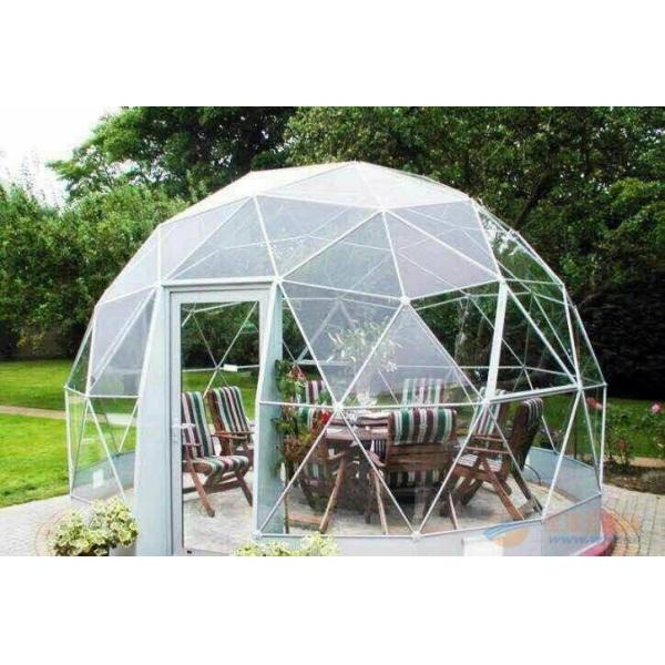 100 % Waterproof Outdoor Geodesic Dome Greenhouse 100-130 Km/H