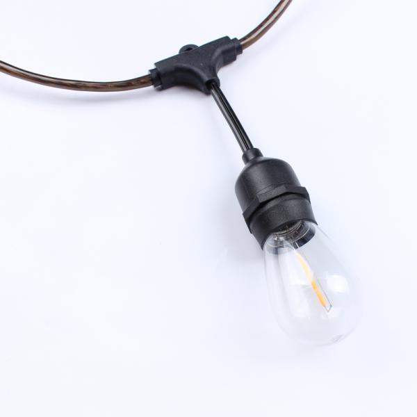 48ft S14 String Light 15PCS E27 LED Retro Edison Filament Bulb Outdoor Street Garden Patio Holiday Garland Festoon Lights