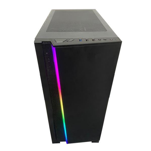 ATX ITX Computer Cabinet RGB Time Tunnel Full Tower Glass PC Case 36cm Radiator