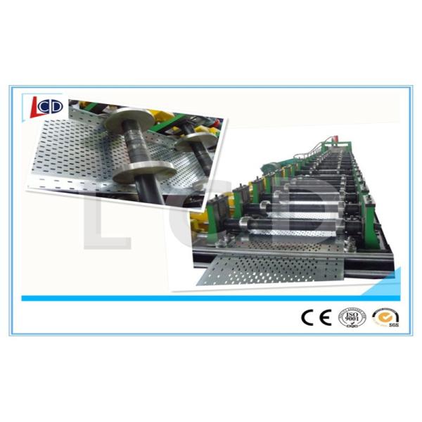 Auto Adjustable Cable Tray Making Machine , Cold Roll Forming Machine With Double Uncoiler