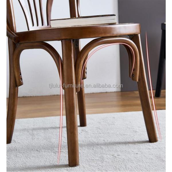 Solid Wood Stackable Nordic Design Rattan Seat Dining Chair
