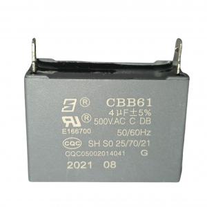 Buy cheap CBB61 500V 4.0mfd Cooker Hood Capacitor With Plastic Triangle With Location Hole product