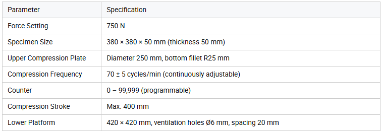 Automatic Polyurethane Foam Indentation Hardness and Fatigue Tester for Mattress Sofa Cushion Lab Test