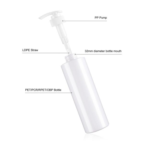Decorative Plastic Shampoo Bottles With Pump Recyclable Material