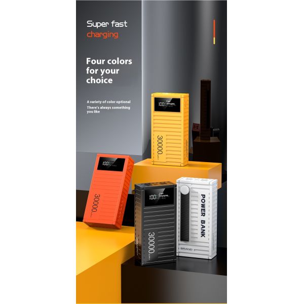 30000mAh Super Fast Charging Power Bank 66W Large Capacity 50k Digital Display LI Polymer 5W Micro USB