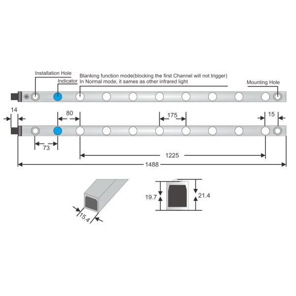 Professional Blanking Light Curtain Meets Industry Standards for Safe Automatic Door Operation