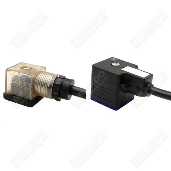DIN43650B IP65 MPM Solenoid Coil Connector With LED DIN 43650 Form B