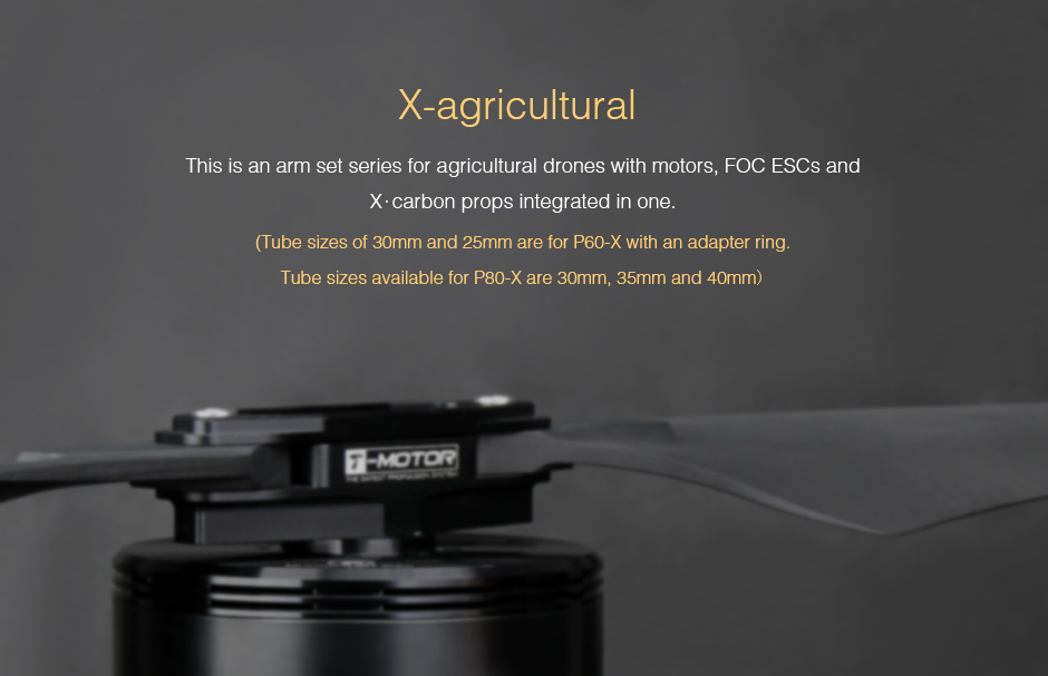 T-MOTOR P80-X High Efficiency Brushless Multirotor Integrated Power System for Agriculture Including ESC Propeller for Motor