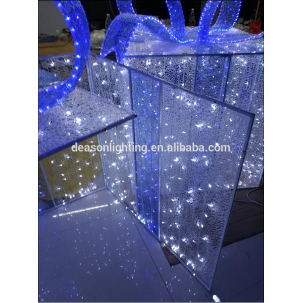 Festival decoration LED motif 3D gift box outdoor Christmas light