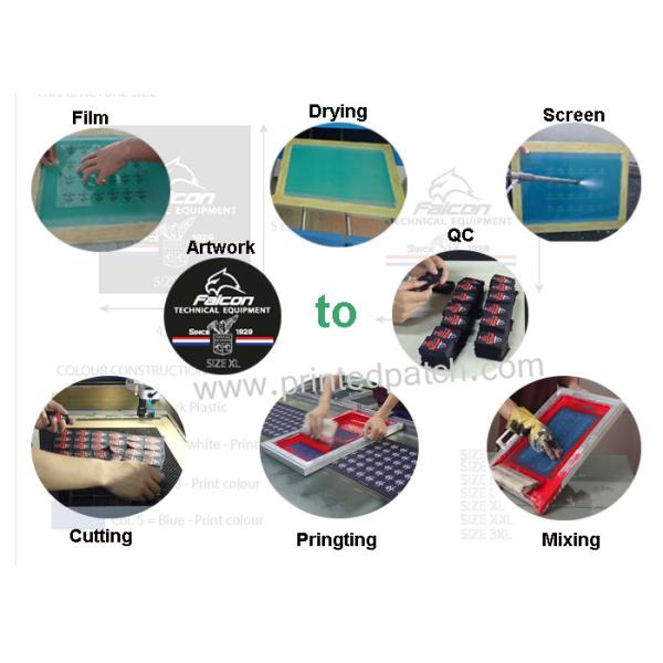 3D Football Team Patches Nylon Custom Clothing Patch High Density