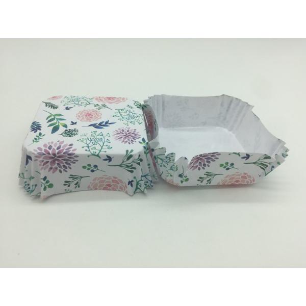 Flower Pattern Paper Baking Cups Square Cupcake Liners Baking Bread For Kid Party