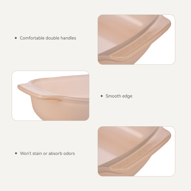 IKOO Private Label Translucent Colored Borosilicate Glass Baking Pan