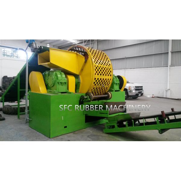 Two Shaft Tire Recycling Machine Compact Structure Tyre Shredding Machine