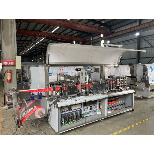 High Speed Single Sachet Wet Wipe Packing Machine Four Side Sealing Alcohol Prep Pad Packaging Machine