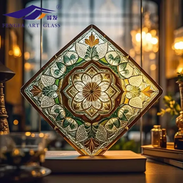 GB Standard Decorative Patterned Textured Glass Panel For Showcase Window Display