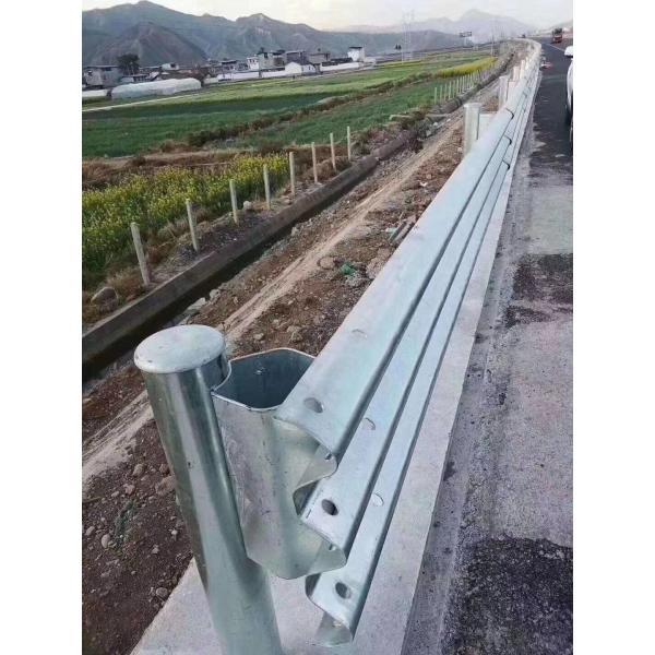 Road Traffic Safety Galvanized Metal Round Newel Post for Highway Guardrail Post