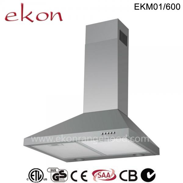 Quality CE CB SAA GS Approved 60cm Wall Mount Stainless Steel Chimney Cooker Hood for sale