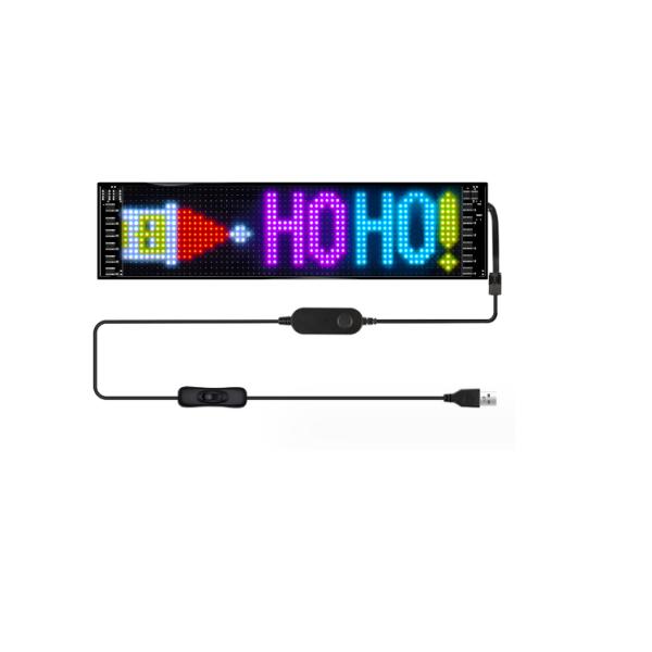 Outdoor Led Screen Waterproof Full Color Flexible Scrolling Flexible Car Led Light Sign Board Mobile Phone App Control Indoor