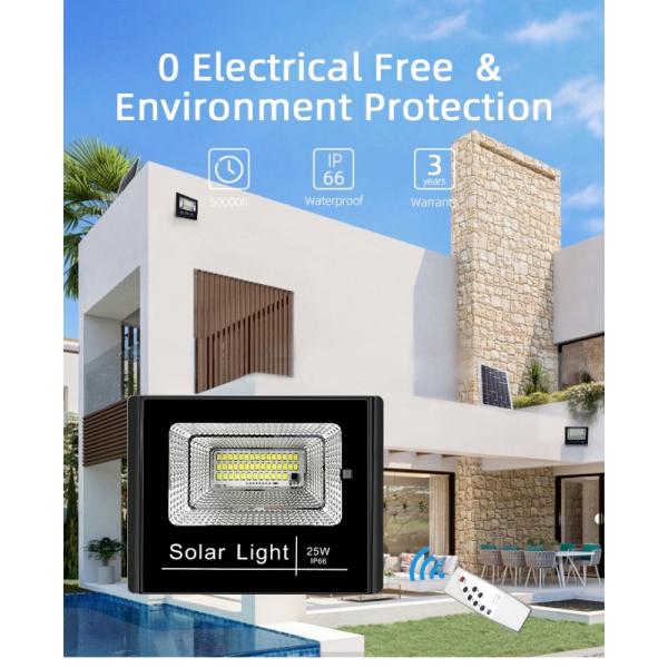 60W 200W Solar Powered LED Flood Lights Outdoor IP65 Waterproof