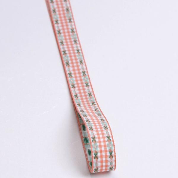 7mm-38mm Blue Embroidered Ribbon ISO9001 Embroidered Floral Ribbon