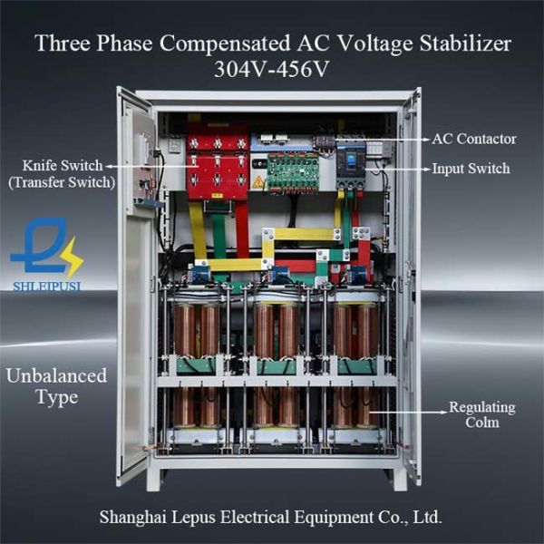 Unbalance Type 400KVA AVR 3 Phase Five Wires High Precision Voltage STabilizer