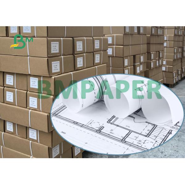 92 Bright White CAD Paper 20LB Inkjet Bond Roll 36''x 500' With 3'' Core